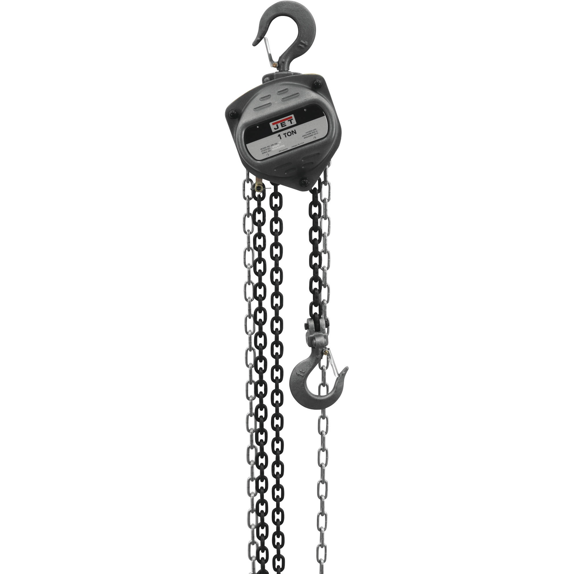 JET S90 Series Manual Chain Hoist, 1-Ton Capacity, 30ft. Lift, Model# S90-100-30